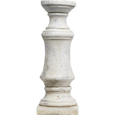 Whitewashed Ceramic Candle Holder