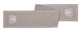 Claiborn neutral cotton table runner 