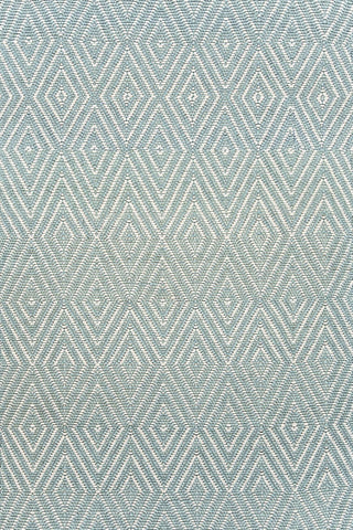 Petit Diamond Light Blue and Ivory Indoor/Outdoor Rug (2' x 3')
