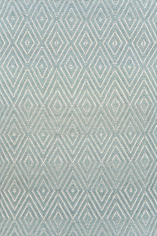 Petit Diamond Light Blue and Ivory Indoor/Outdoor Rug (2' x 3')