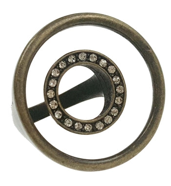 Antique Bronze Concentric Circles Ring