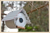 White Tin Bird House