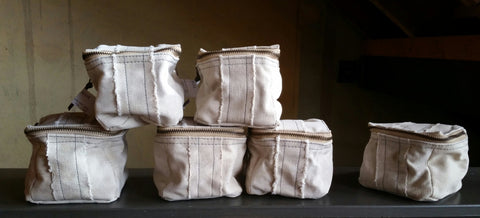 Linen Dopp kits toiletry bags