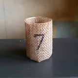 Numbered Burlap Votive Candle Holders