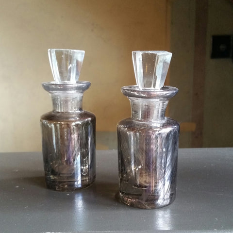 Mercury Glass Perfume Bottles