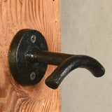 Cast iron hook in durable black finish