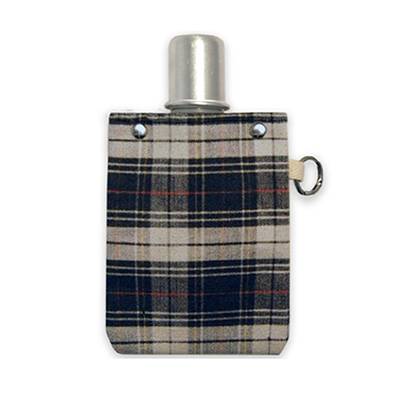 4 oz Red and Black Plaid Flask