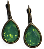 Antique Bronze Earrings with Pacific Opal Tear