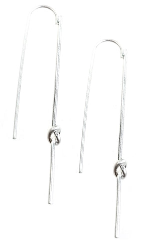 Silver Wire Knot Earrings
