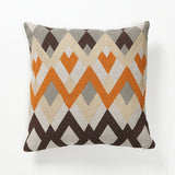 diamond orange and brown throw pillow