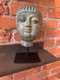 Iron Buddha Sculpture On Stand