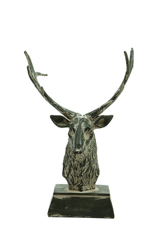 Distressed Gray Stag Head