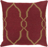 dark red wool throw pillow