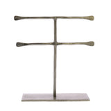 Forged Iron Double T-Stand Jewelry Stand