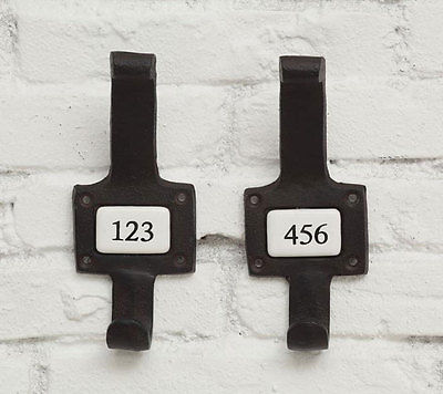 Numbered Ceramic and Metal Wall Hooks – 1900 House and Home