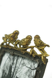 Pewter Picture Frame with Gold Birds