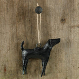 Reclaimed metal dog ornament