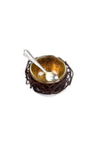 Small Gold Leafed Metal Birds Nest