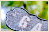 tin garden sign
